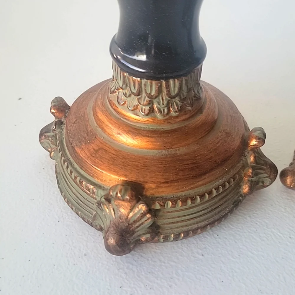 Home Interiors Candle Holders Copper Scroll Pillars